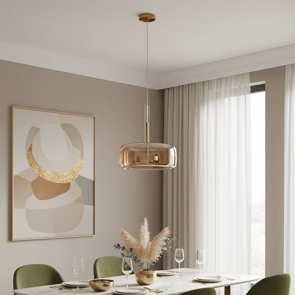 Hanglamp Gerookt Glas Koepel Vintage Minimalistisch LED Keuken Eetkamer Woonkamer Loft | Sansoti