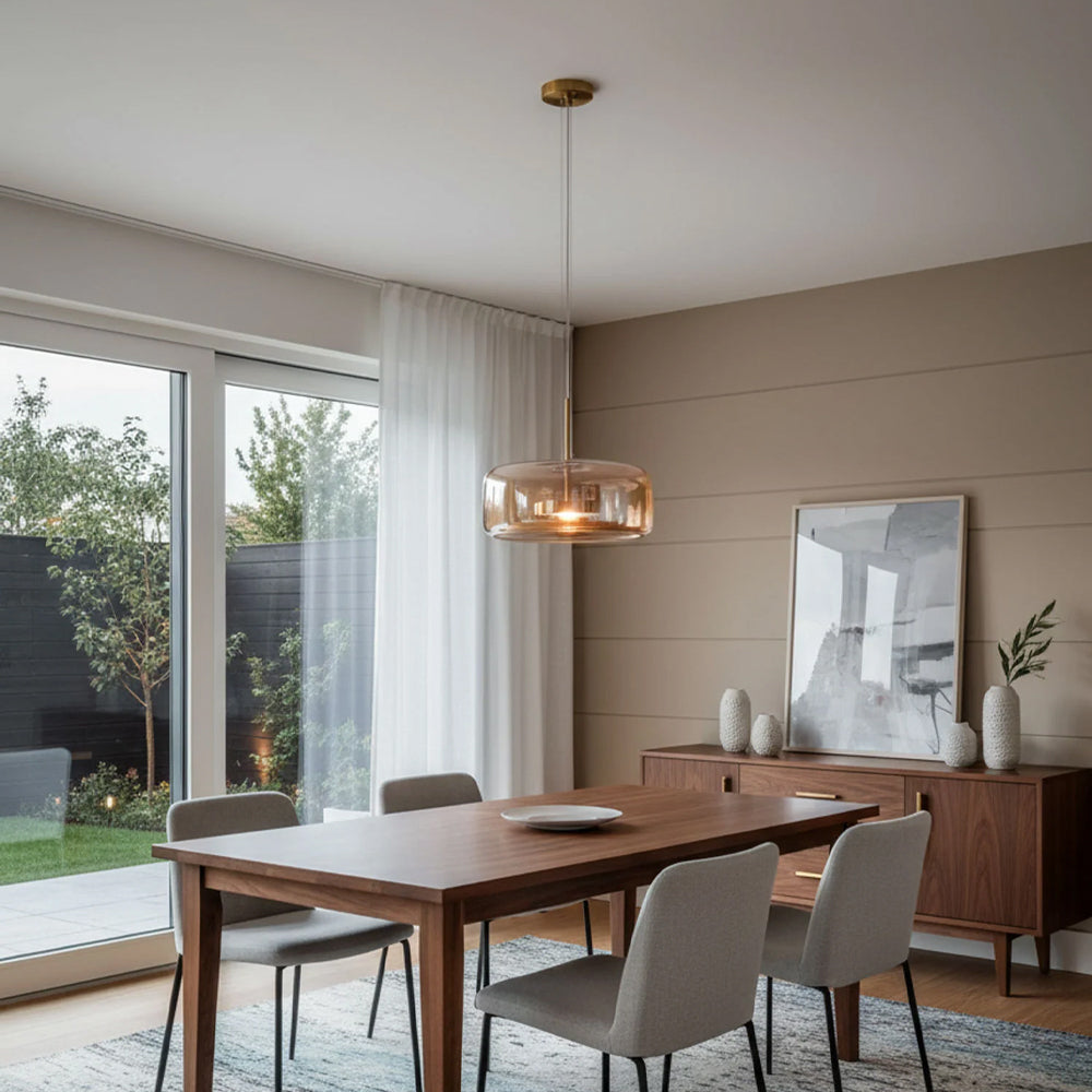Hanglamp Gerookt Glas Koepel Vintage Minimalistisch LED Keuken Eetkamer Woonkamer Loft | Sansoti