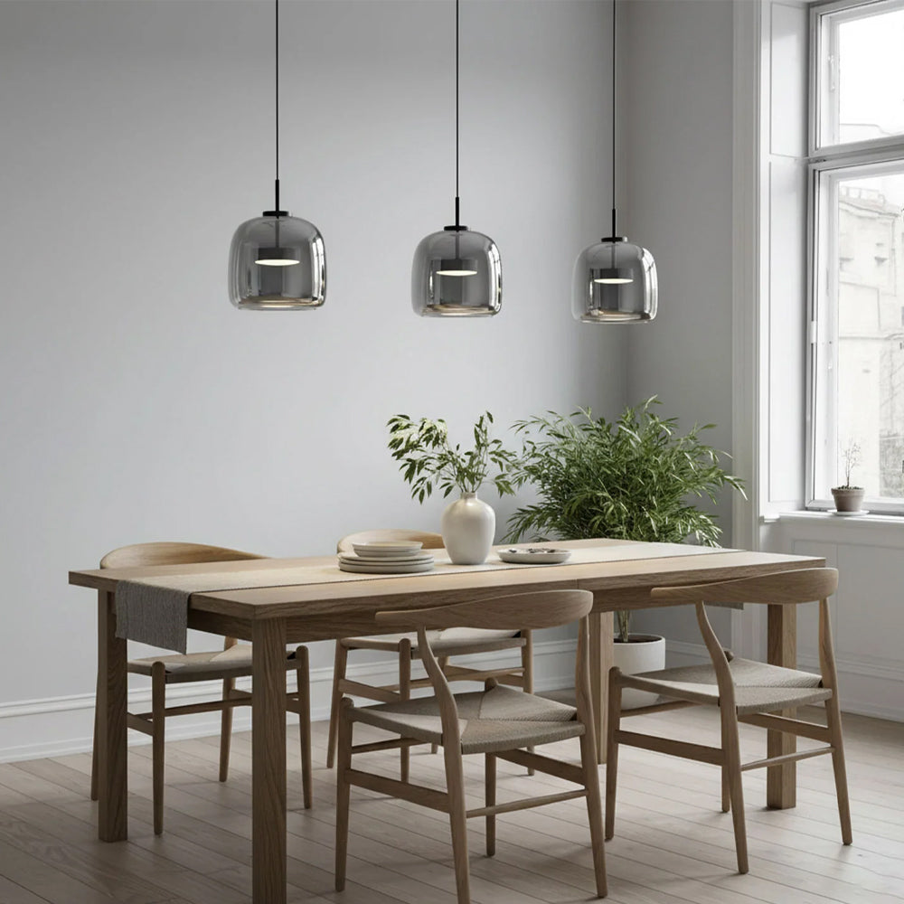 Hanglamp Gerookt Glas Koepel Vintage Minimalistisch LED Keuken Eetkamer Woonkamer Loft | Sansoti
