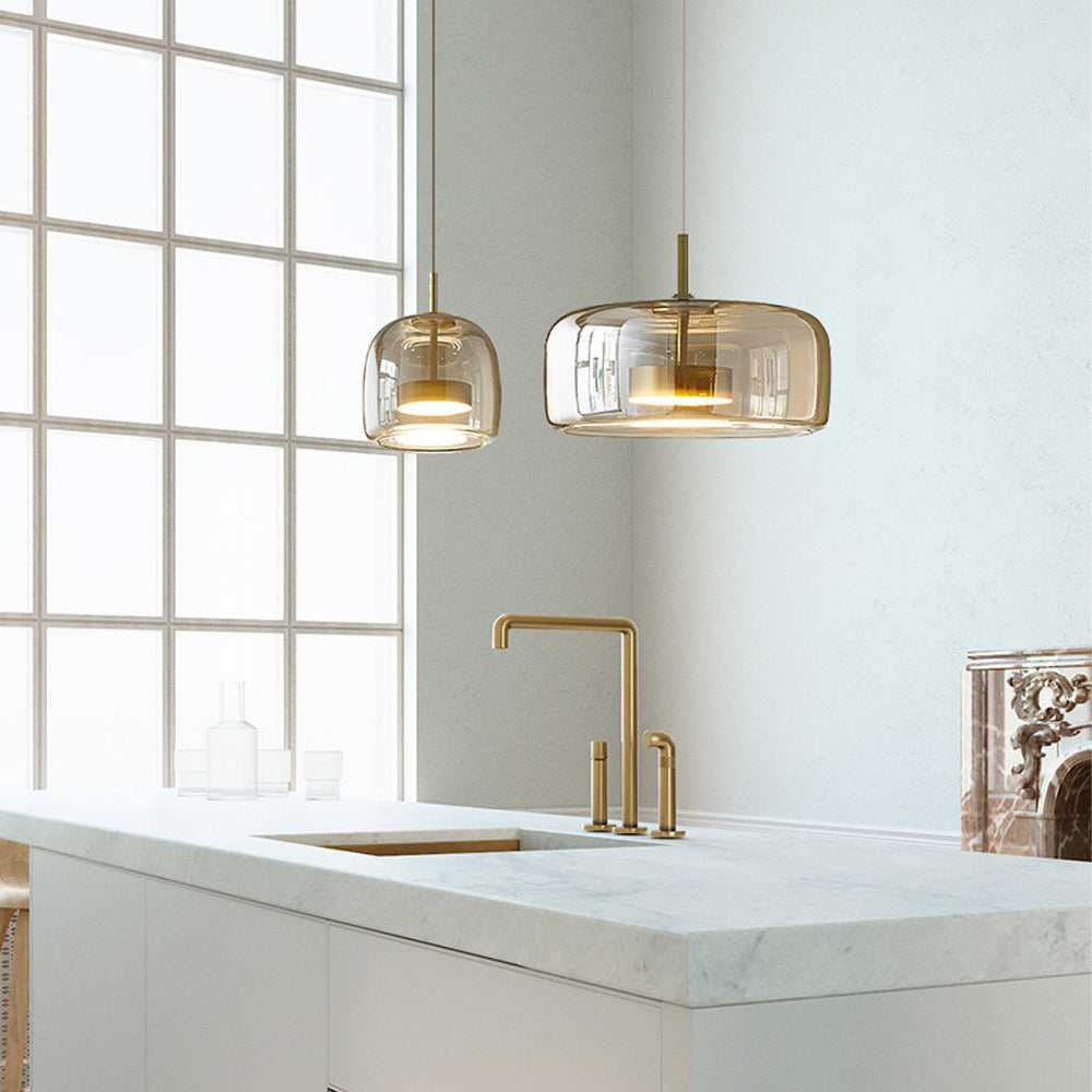 Hanglamp Gerookt Glas Koepel Vintage Minimalistisch LED Keuken Eetkamer Woonkamer Loft | Sansoti