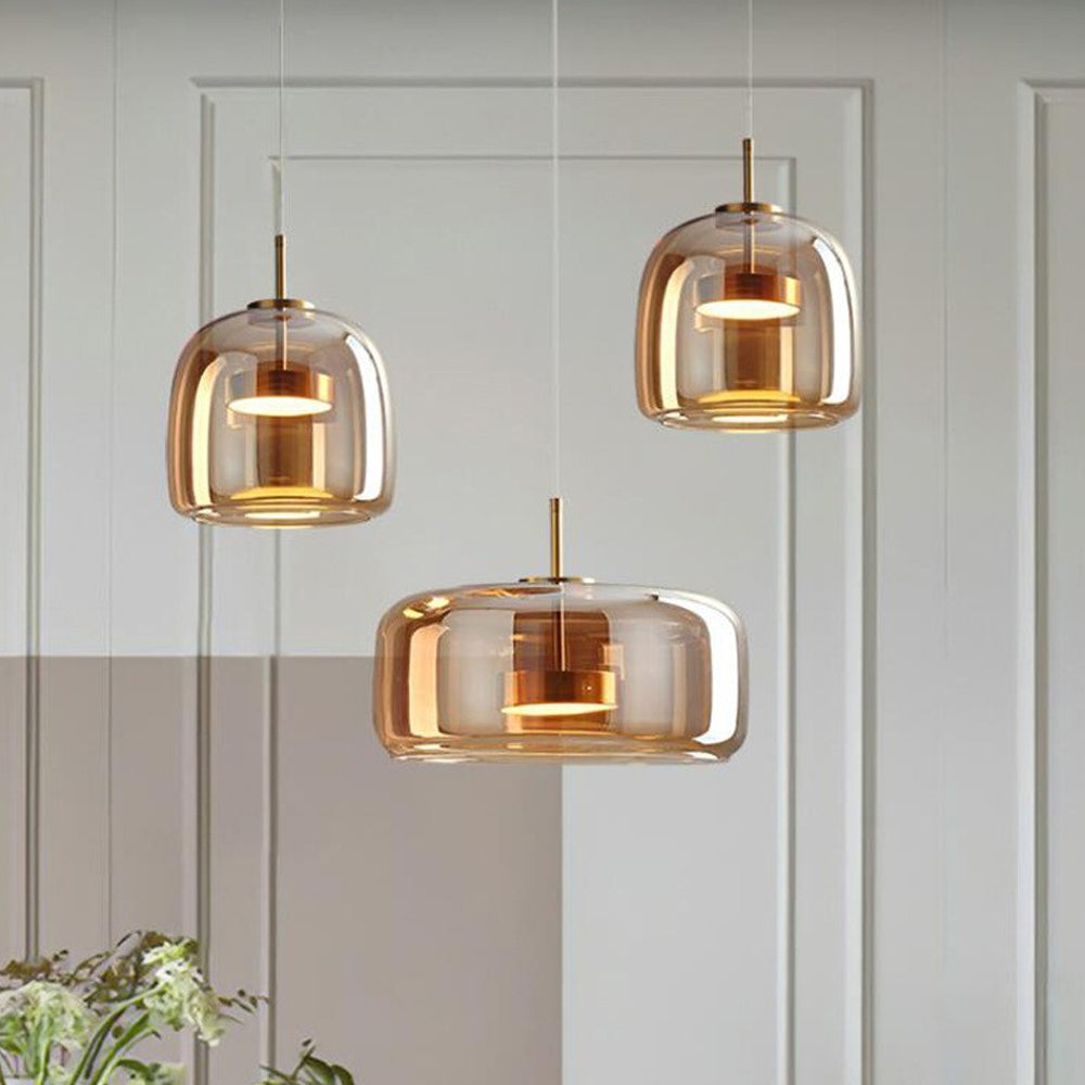Hanglamp Gerookt Glas Koepel Vintage Minimalistisch LED Keuken Eetkamer Woonkamer Loft | Sansoti