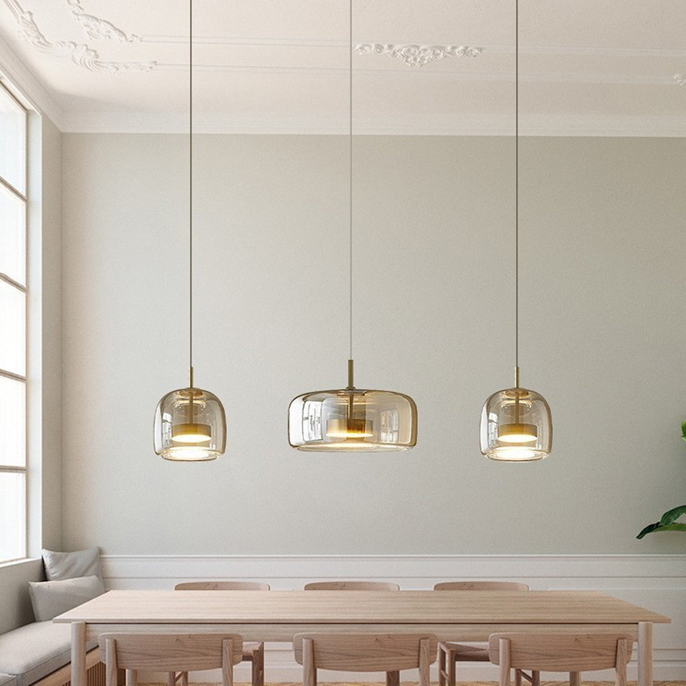 Hanglamp Gerookt Glas Koepel Vintage Minimalistisch LED Keuken Eetkamer Woonkamer Loft | Sansoti
