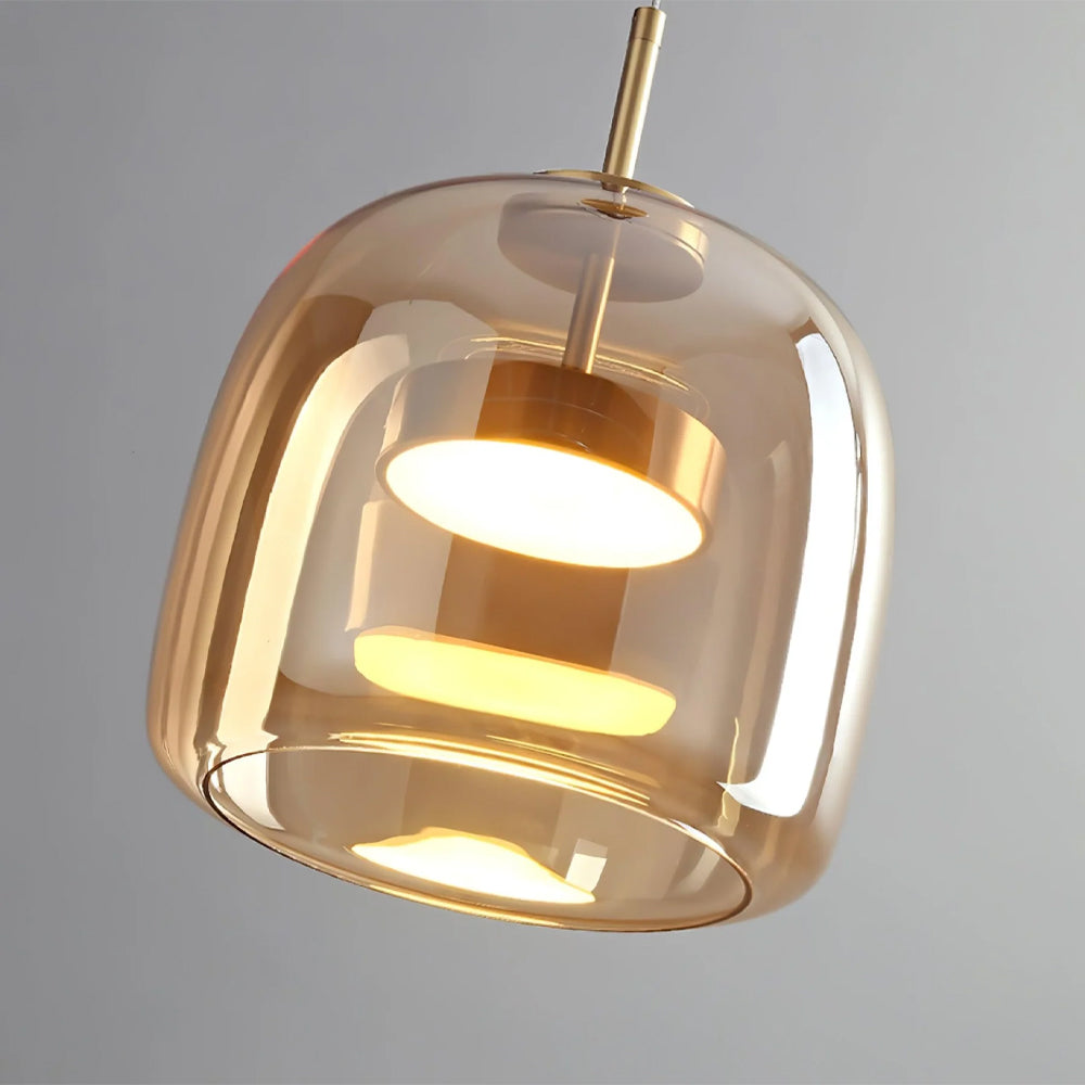Hanglamp Gerookt Glas Koepel Vintage Minimalistisch LED Keuken Eetkamer Woonkamer Loft | Sansoti