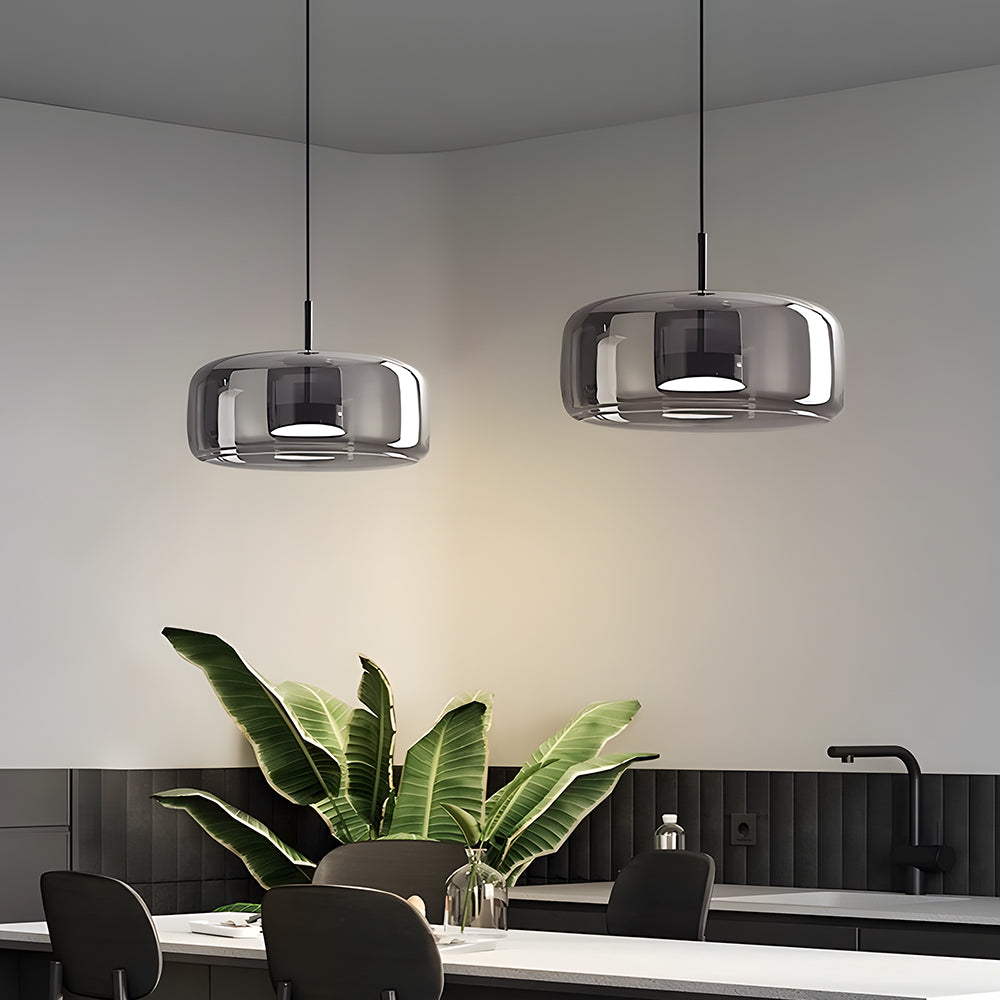 Hanglamp Gerookt Glas Koepel Vintage Minimalistisch LED Keuken Eetkamer Woonkamer Loft | Sansoti
