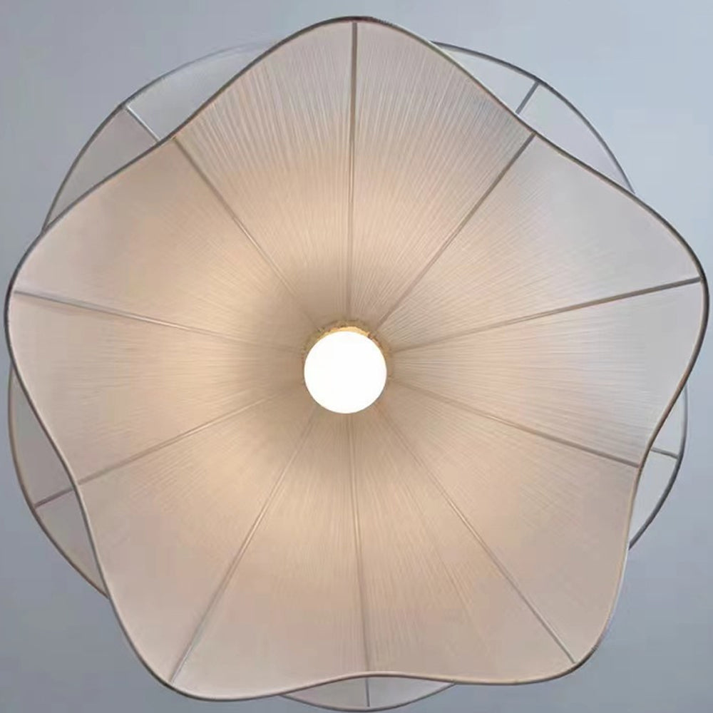 Deckenlampe Blume Stoff Metall Elegant E27 Wohnzimmer Esszimmer Schlafzimmer Arbeitszimmer Ambiente | Restfield
