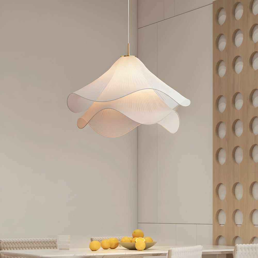 Deckenlampe Blume Stoff Metall Elegant E27 Wohnzimmer Esszimmer Schlafzimmer Arbeitszimmer Ambiente | Restfield