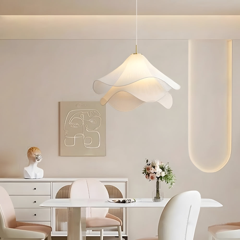 Deckenlampe Blume Stoff Metall Elegant E27 Wohnzimmer Esszimmer Schlafzimmer Arbeitszimmer Ambiente | Restfield