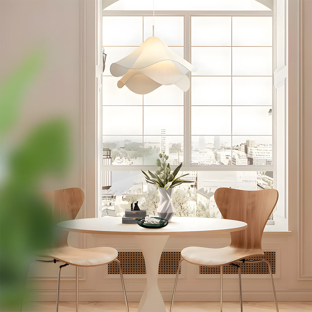 Deckenlampe Blume Stoff Metall Elegant E27 Wohnzimmer Esszimmer Schlafzimmer Arbeitszimmer Ambiente | Restfield