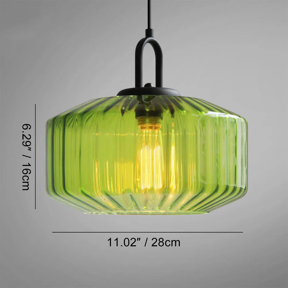 Hanglamp Geblazen Glas Gestreept Vintage Minimalistisch LED Eetkamer Woonkamer Slaapkamer | Sansoti