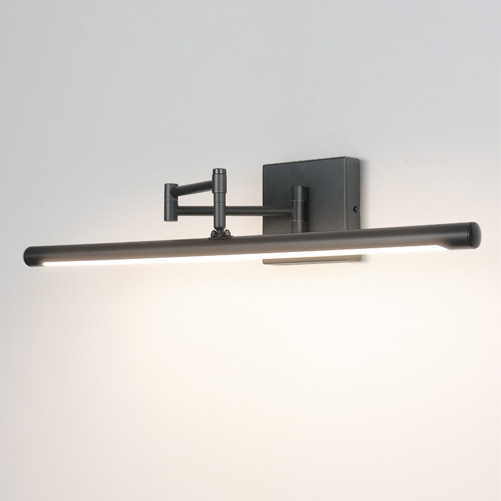 Badezimmerlampe Schwenkarm Matt Schwarz LED Badezimmer Spiegel Make-up Wand Eisen Acryl Modern Minimalistisch | Restfield