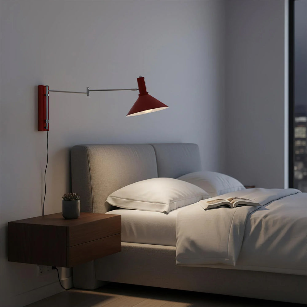 Applique murale pivotante 360 degrés métal E27 lampe de chevet salon chambre moderne | Restfield