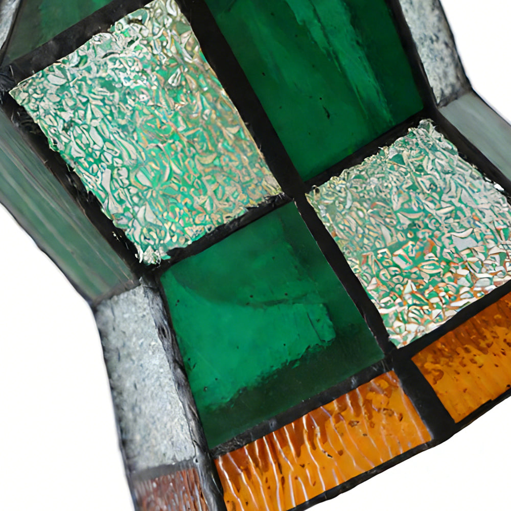 Wandleuchte Tiffany Glas Kupfer Art Deco Vintage E27 Arbeitszimmer Flur Wohnzimmer | Restfield