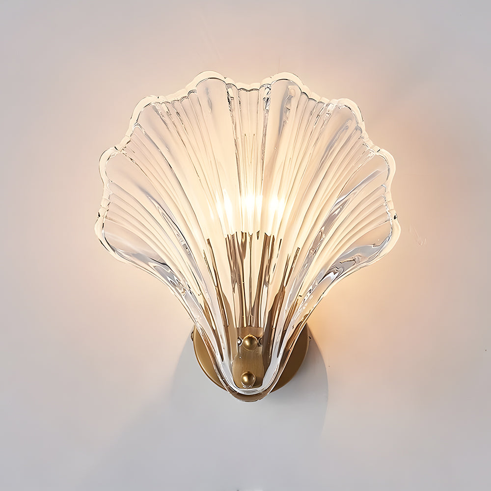 Wandlamp Schelp Glas Metaal LED Kust Luxe Slaapkamer Hal Badkamer Modern | Sansoti