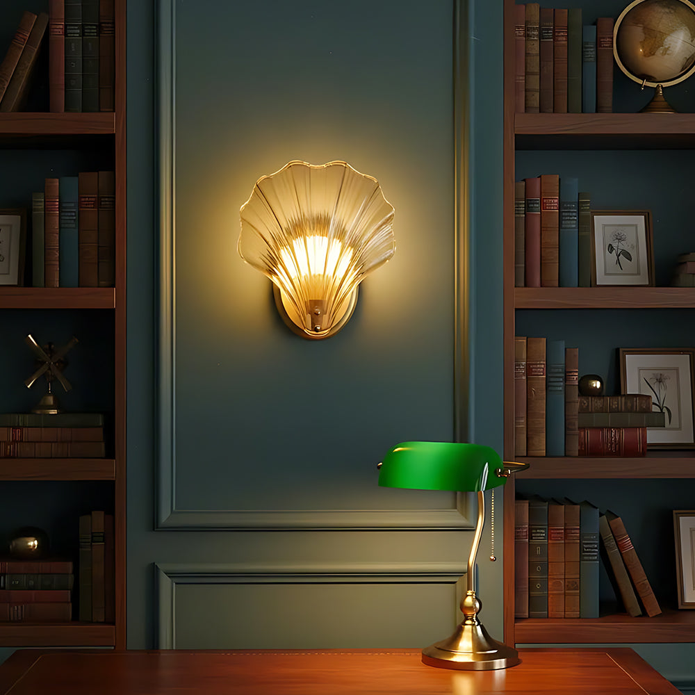 Wandlamp Schelp Glas Metaal LED Kust Luxe Slaapkamer Hal Badkamer Modern | Sansoti