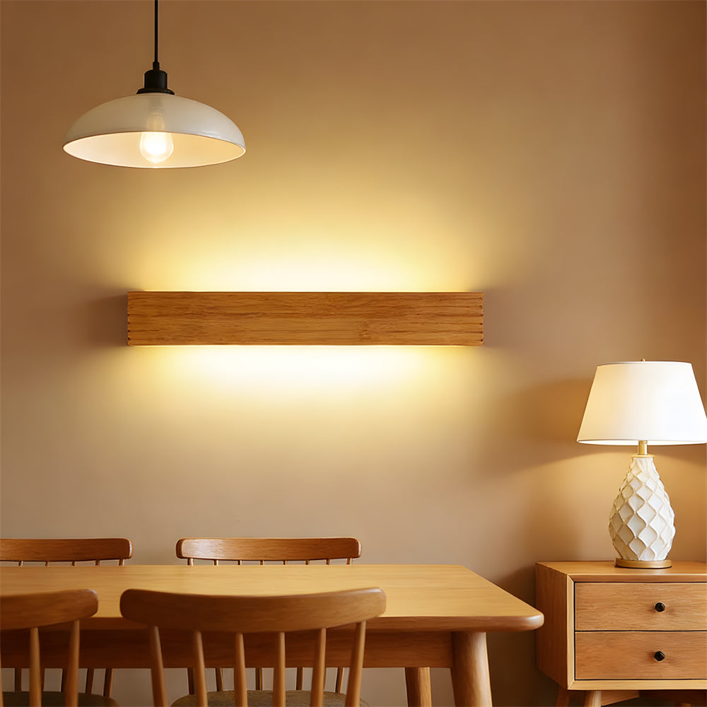 Wandlamp Hout Acryl Scandinavisch LED E27 Slaapkamer Leeshoek Gang Woonkamer Bedlamp Nordic | Sansoti