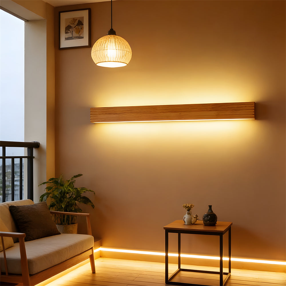 Wandlamp Hout Acryl Scandinavisch LED E27 Slaapkamer Leeshoek Gang Woonkamer Bedlamp Nordic | Sansoti
