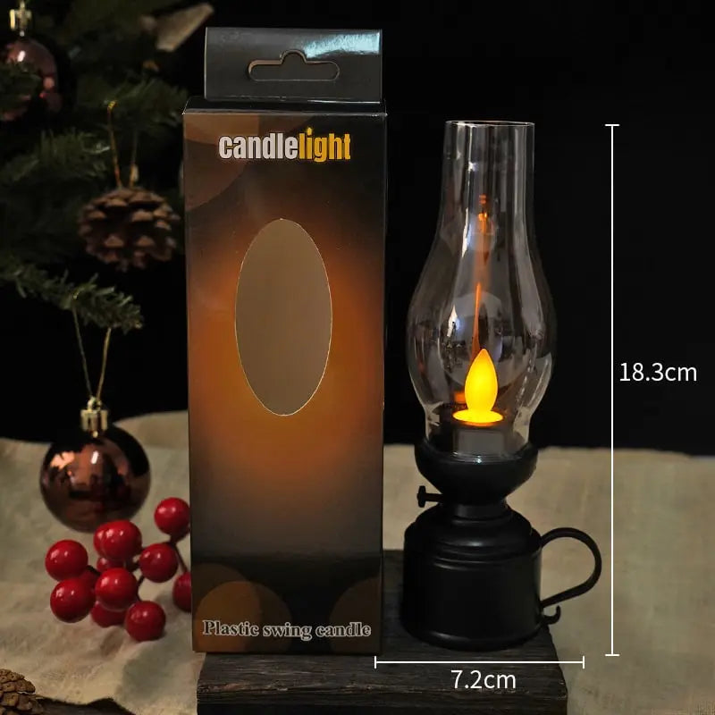 LED Lantaarn met Flikkereffect Zwart Wit Brons Batterij Warm Sfeerlicht Sfeerverlichting Vuurloos Veilig Compact Vintage Tafellamp Decoratie Slaapkamer Woonkamer Terras | Sansoti
