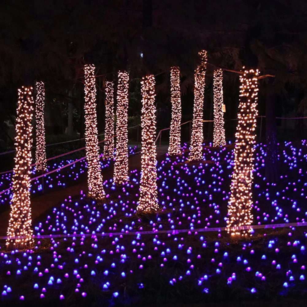 Solar LED Mushroom String Lights Garden Waterproof Decorative Garden Lighting Ambient Outdoor Lighting | Sansoti