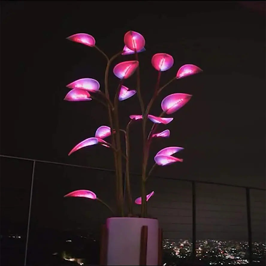 LED Kunstplant 100cm 500 Lichtmodi App-Besturing PVC Sfeerverlichting Woonkamer Slaapkamer Decoratieve Plant Lamp Neplant LED Verlichting Interieur | Sansoti