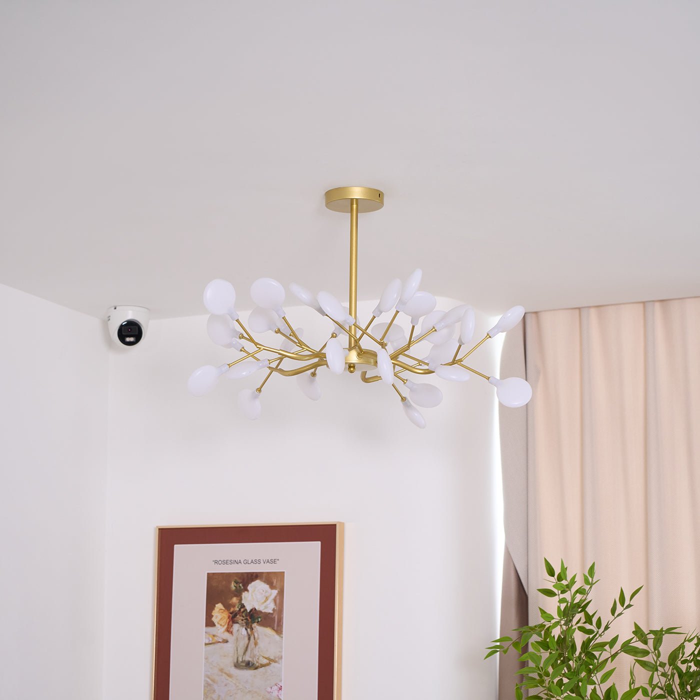 Hängelampe LED Metall Gold Acryl Weiß Wohnzimmer Esszimmer Modernes Design Deckenleuchte Organische Leuchte | Restfield