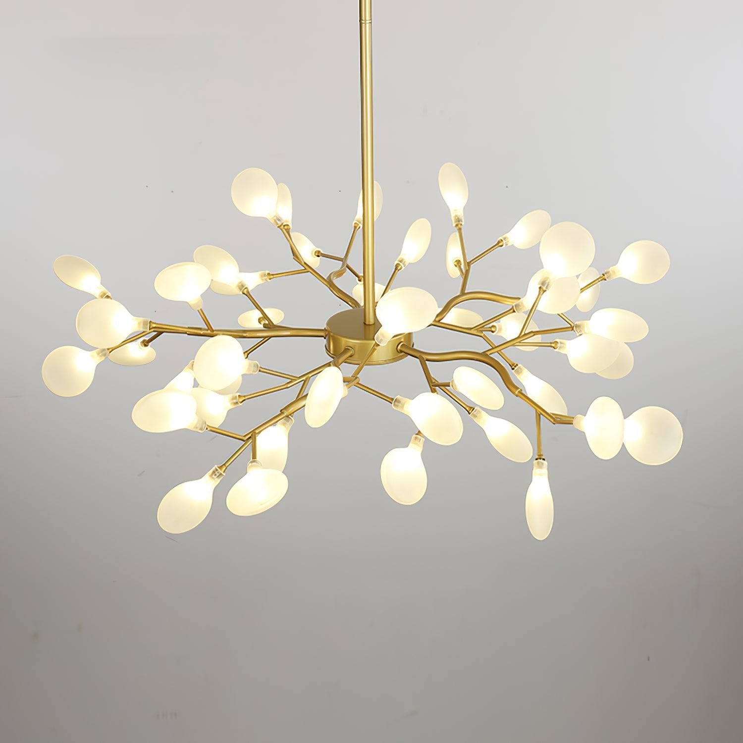 Hängelampe LED Metall Gold Acryl Weiß Wohnzimmer Esszimmer Modernes Design Deckenleuchte Organische Leuchte | Restfield