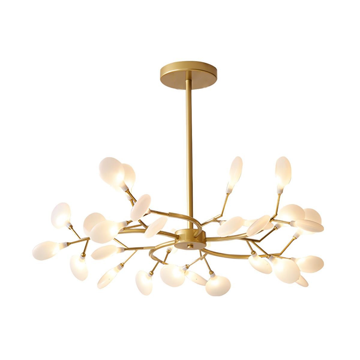 Hängelampe LED Metall Gold Acryl Weiß Wohnzimmer Esszimmer Modernes Design Deckenleuchte Organische Leuchte | Restfield