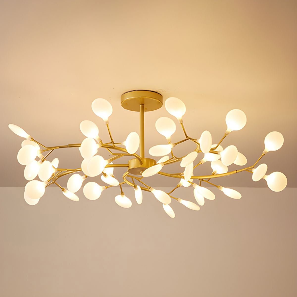 Hängelampe LED Metall Gold Acryl Weiß Wohnzimmer Esszimmer Modernes Design Deckenleuchte Organische Leuchte | Restfield