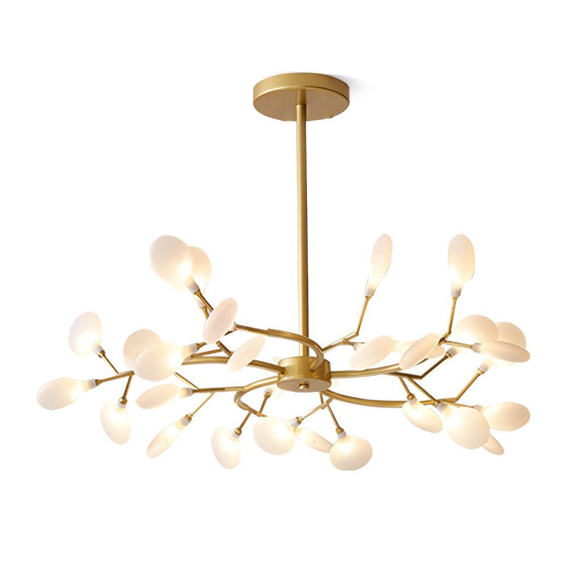 Hängelampe LED Metall Gold Acryl Weiß Wohnzimmer Esszimmer Modernes Design Deckenleuchte Organische Leuchte | Restfield
