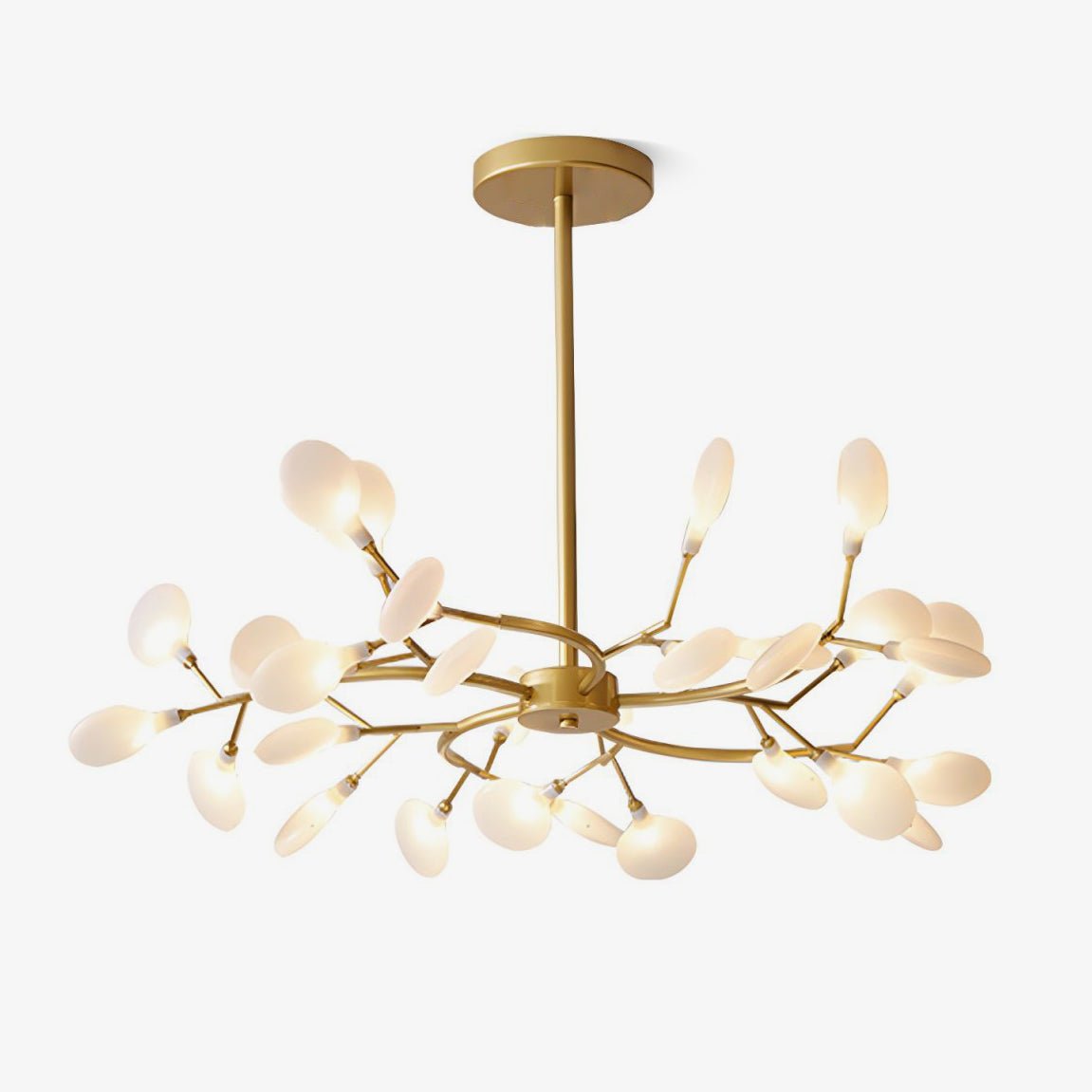Hängelampe LED Metall Gold Acryl Weiß Wohnzimmer Esszimmer Modernes Design Deckenleuchte Organische Leuchte | Restfield