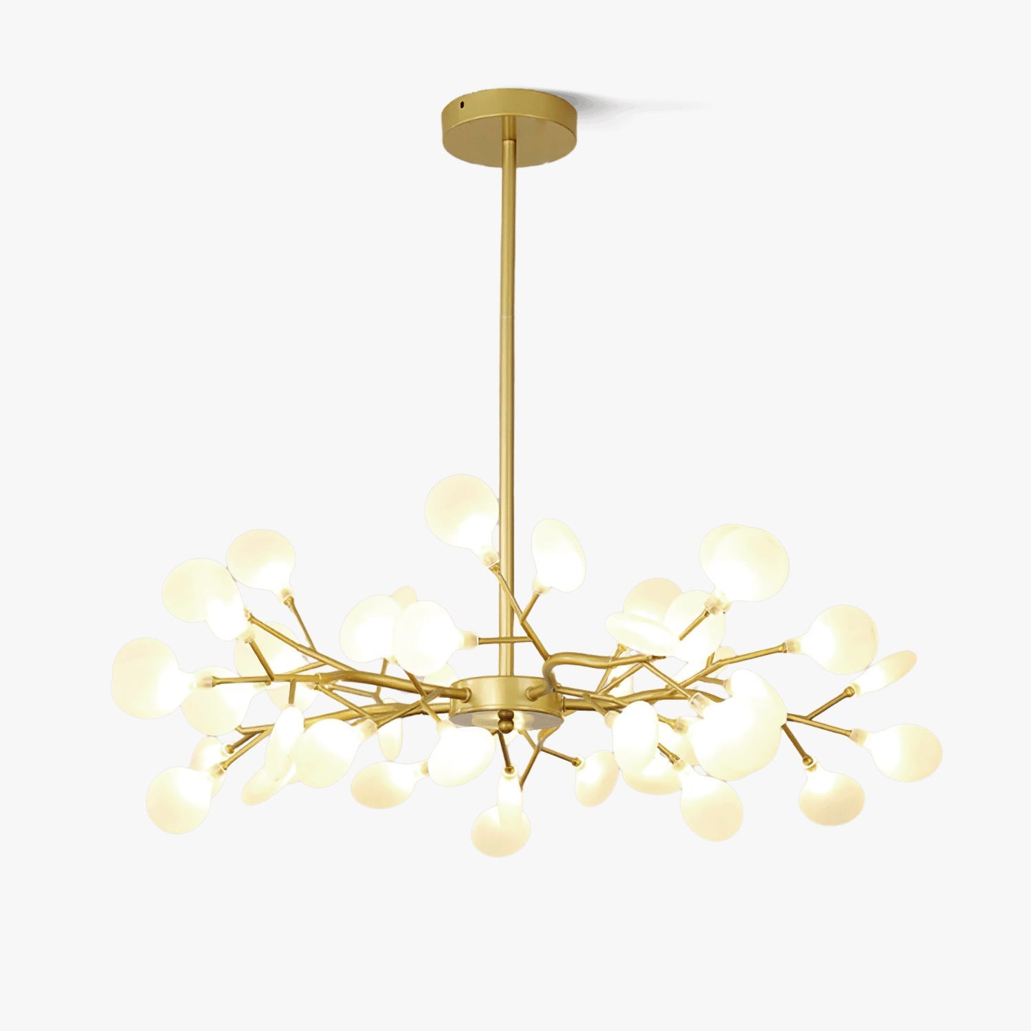 Hängelampe LED Metall Gold Acryl Weiß Wohnzimmer Esszimmer Modernes Design Deckenleuchte Organische Leuchte | Restfield