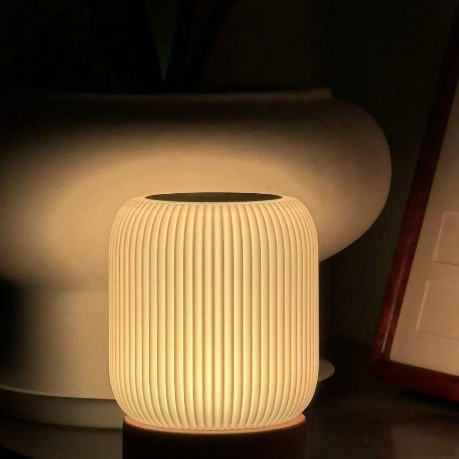 Aanraakgestuurde LED Nachtlamp Rond met USB Oplaadbare Batterij | Sansoti