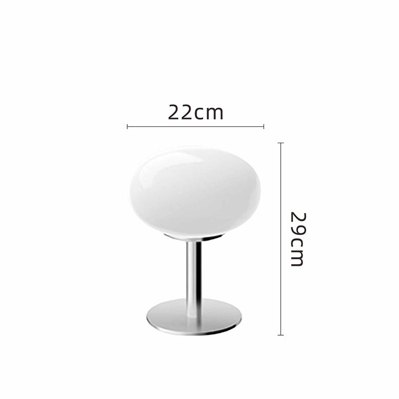 Tischleuchte Glas Ei Italienischer Designer Design LED Dimmbar Schlafzimmer Wohnzimmer Arbeitszimmer Stimmungslicht Drehknopf Eisen Glas