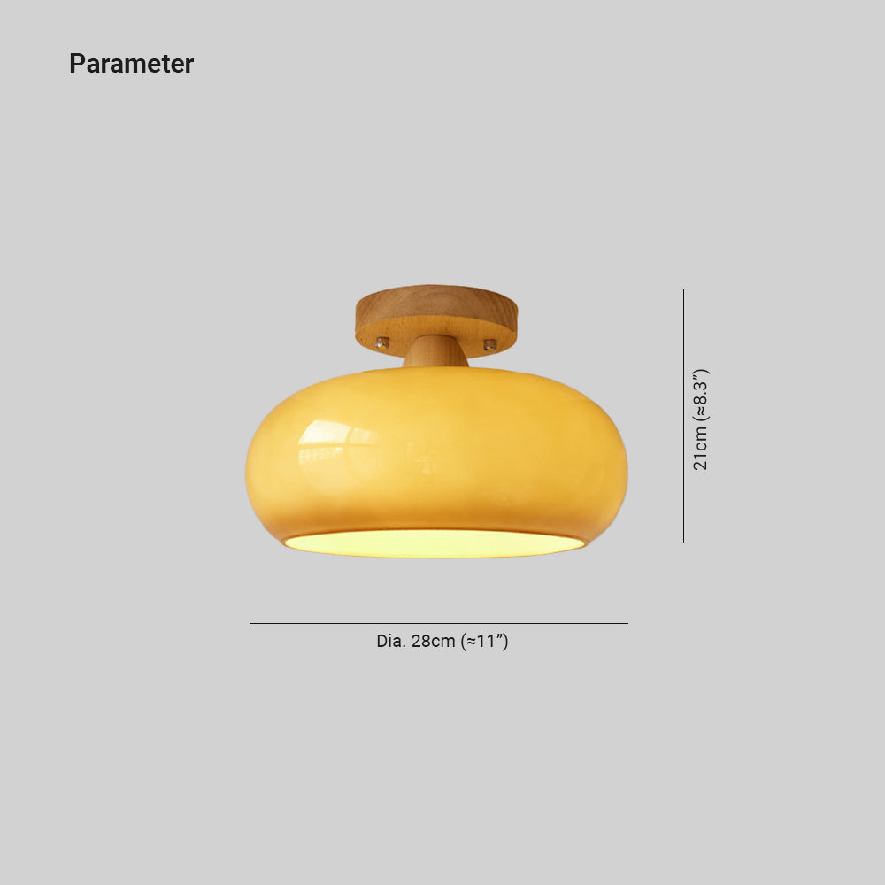 Plafondlamp Hout Glas Scandinavisch Warm Naturel E27 LED Woonkamer Eetkamer Sfeervol | Sansoti
