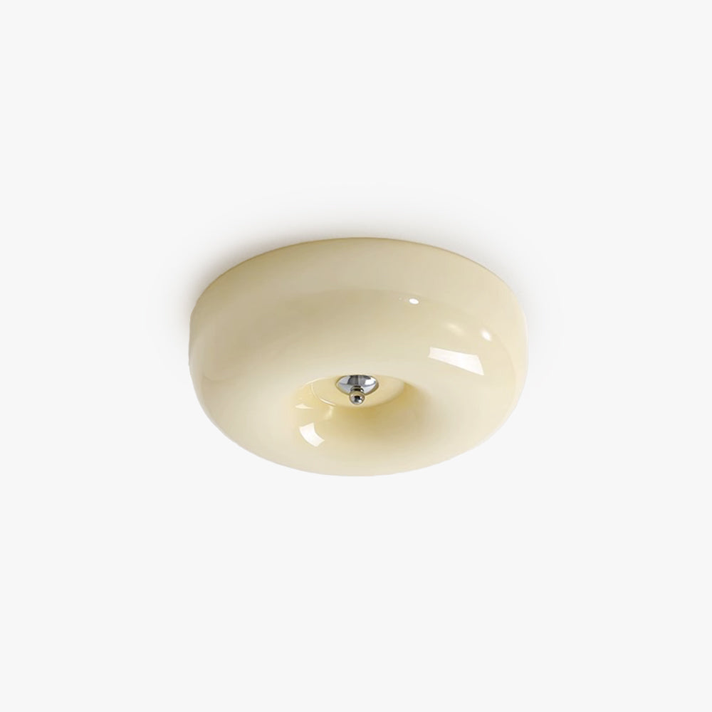 Glas-Deckenleuchte Creme Dimmbar LED Deckenbeleuchtung Skandinavisches Modernes Design Schlafzimmer Wohnzimmer | Sansoti