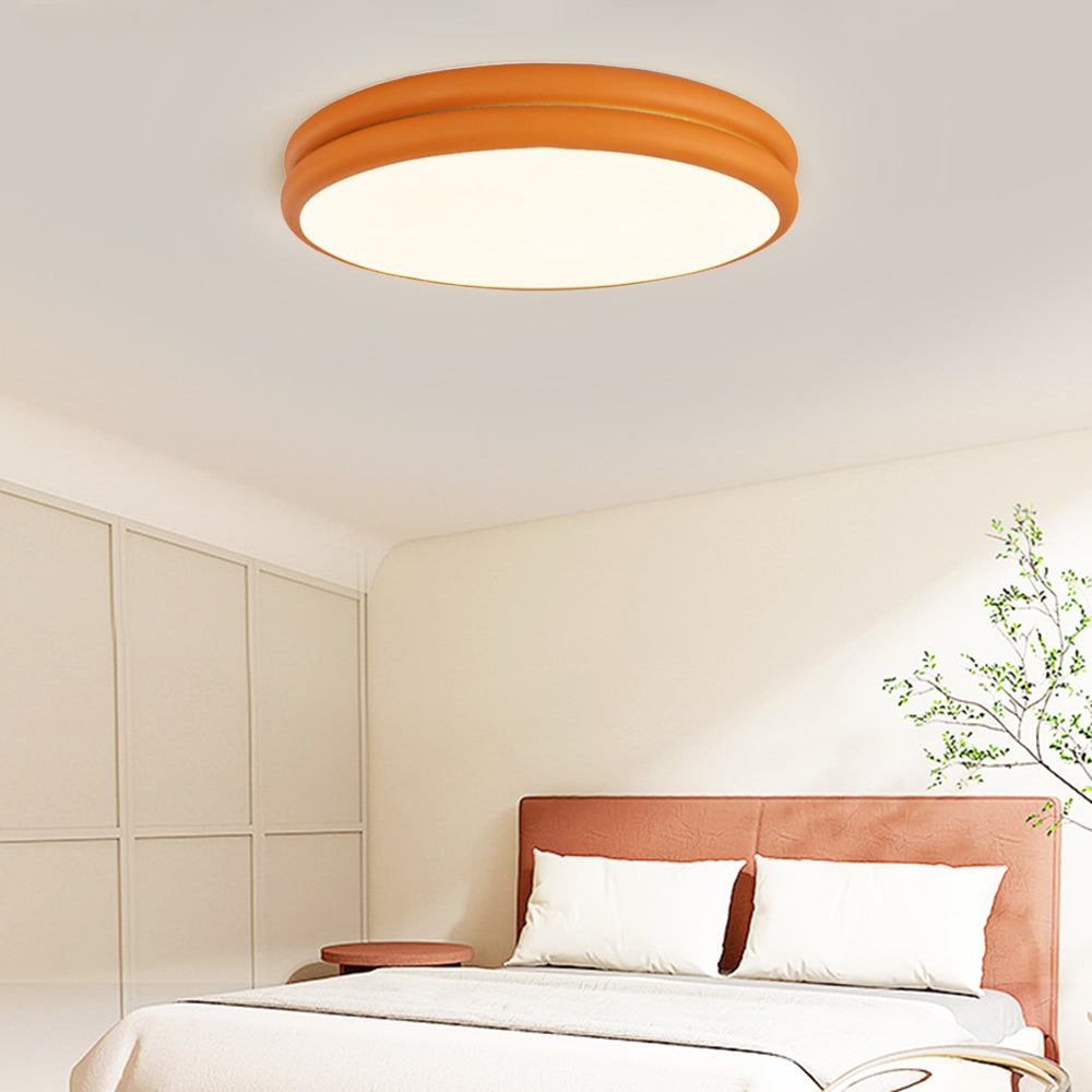 Modern Ceiling Light Metal Acrylic Colorful Double Layer Dimmable LED Lighting Living Room Bedroom | Sansoti