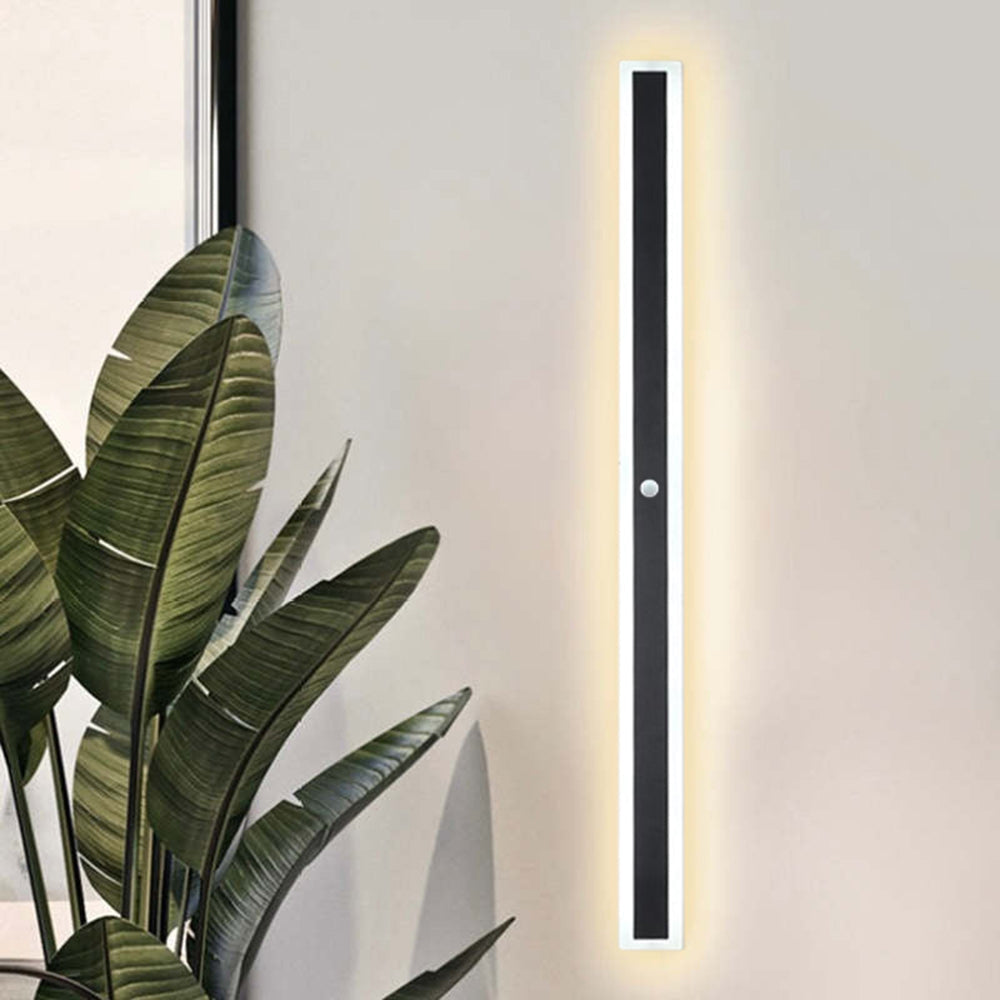 Außenwandleuchte LED Linear Schwarz Acryl IP65 Dimmbar Garten Fassade Modern | Restfield