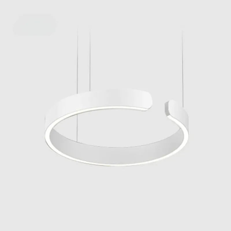 Zwevende LED Ringlamp Minimalistisch Modern Metaal Dimbaar Hanglamp Slaapkamer Woonkamer Eetkamer Plafond | Sansoti