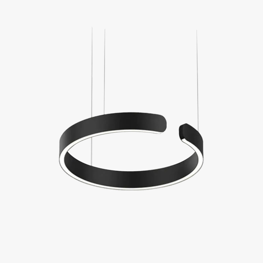 Zwevende LED Ringlamp Minimalistisch Modern Metaal Dimbaar Hanglamp Slaapkamer Woonkamer Eetkamer Plafond | Sansoti