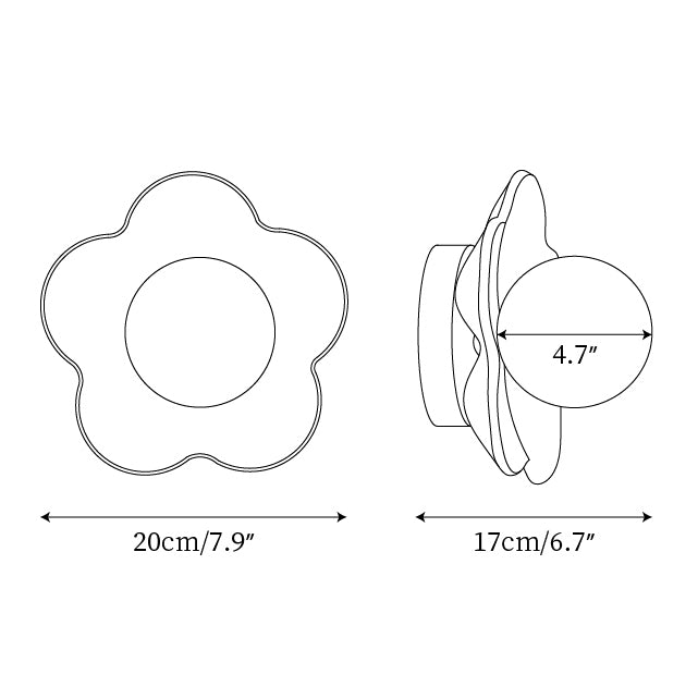 Wandlamp Bloemblaadjes Design Hars Glas G9 Fitting Dimbaar Woonkamer Slaapkamer 3 Kleuren Sfeervol Licht | Sansoti