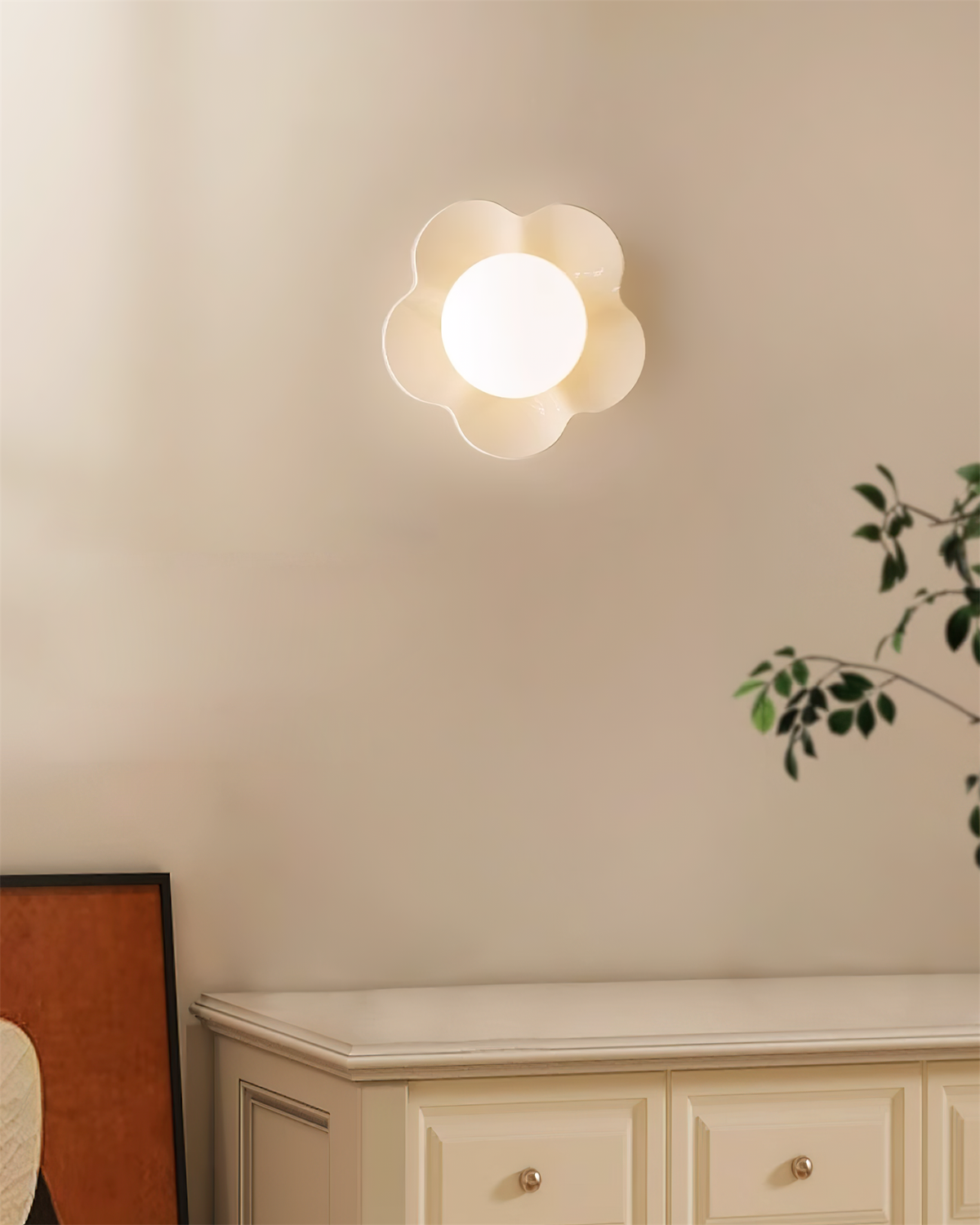Wandlamp Bloemblaadjes Design Hars Glas G9 Fitting Dimbaar Woonkamer Slaapkamer 3 Kleuren Sfeervol Licht | Sansoti