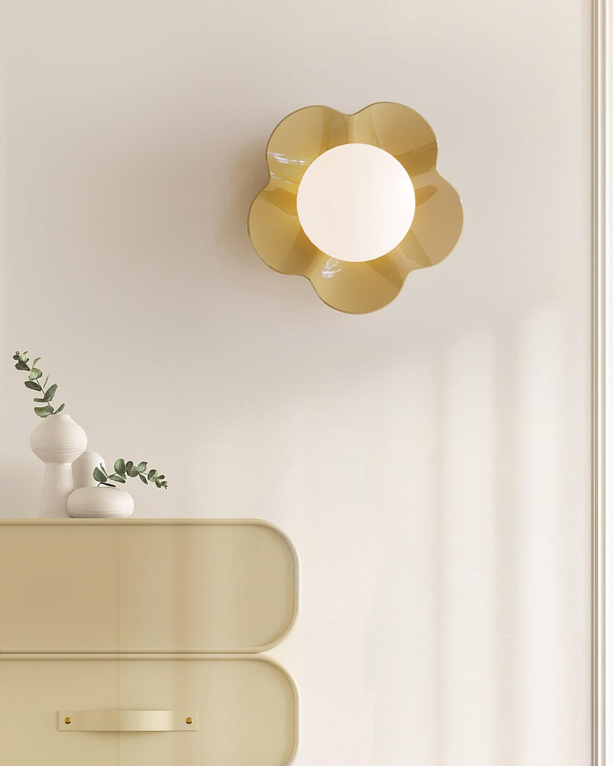 Wandlamp Bloemblaadjes Design Hars Glas G9 Fitting Dimbaar Woonkamer Slaapkamer 3 Kleuren Sfeervol Licht | Sansoti