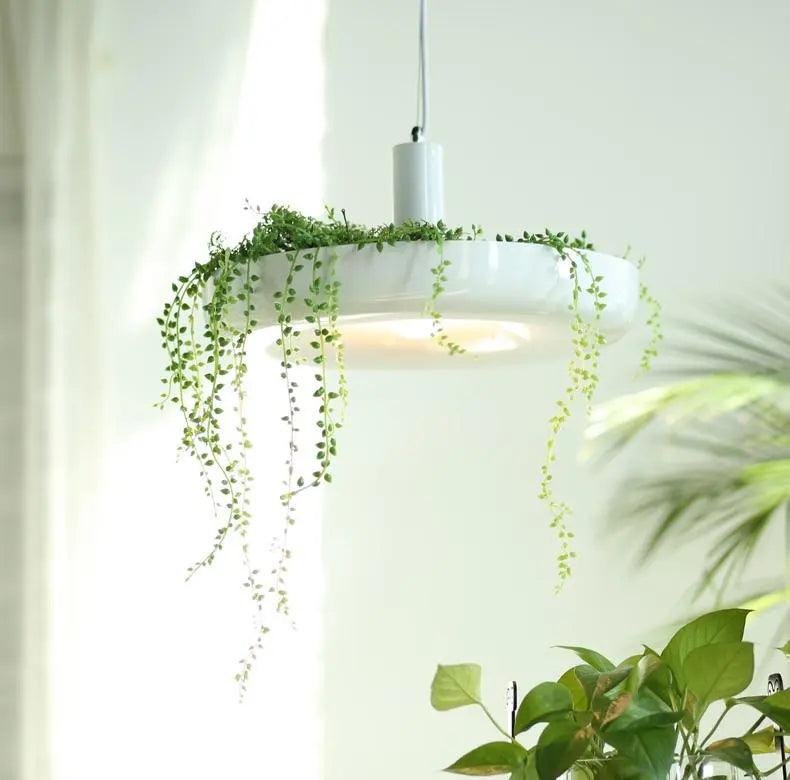 Scandinavische Hanglamp met Plantenbak – Decoratieve Lamp voor Binnenplanten – Moderne Verlichtingscombinatie | Sansoti