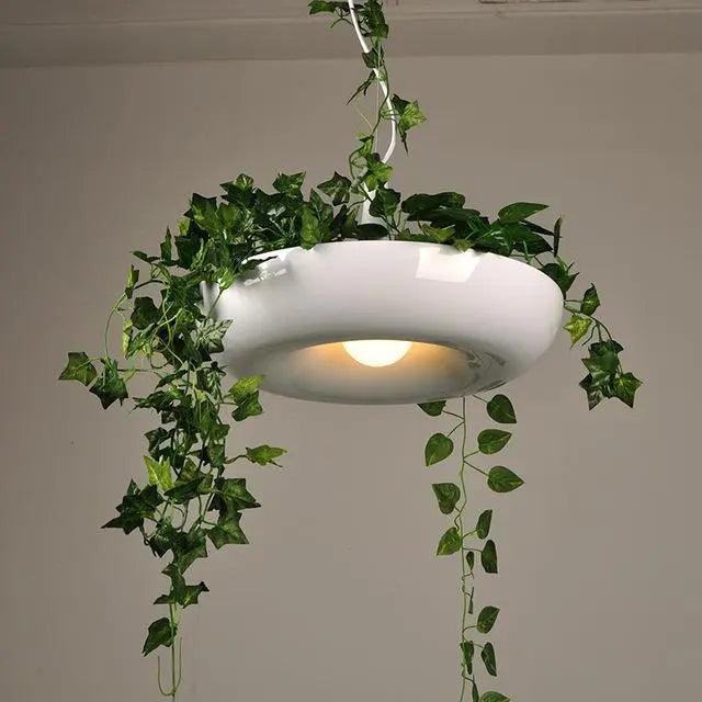 Scandinavische Hanglamp met Plantenbak – Decoratieve Lamp voor Binnenplanten – Moderne Verlichtingscombinatie | Sansoti