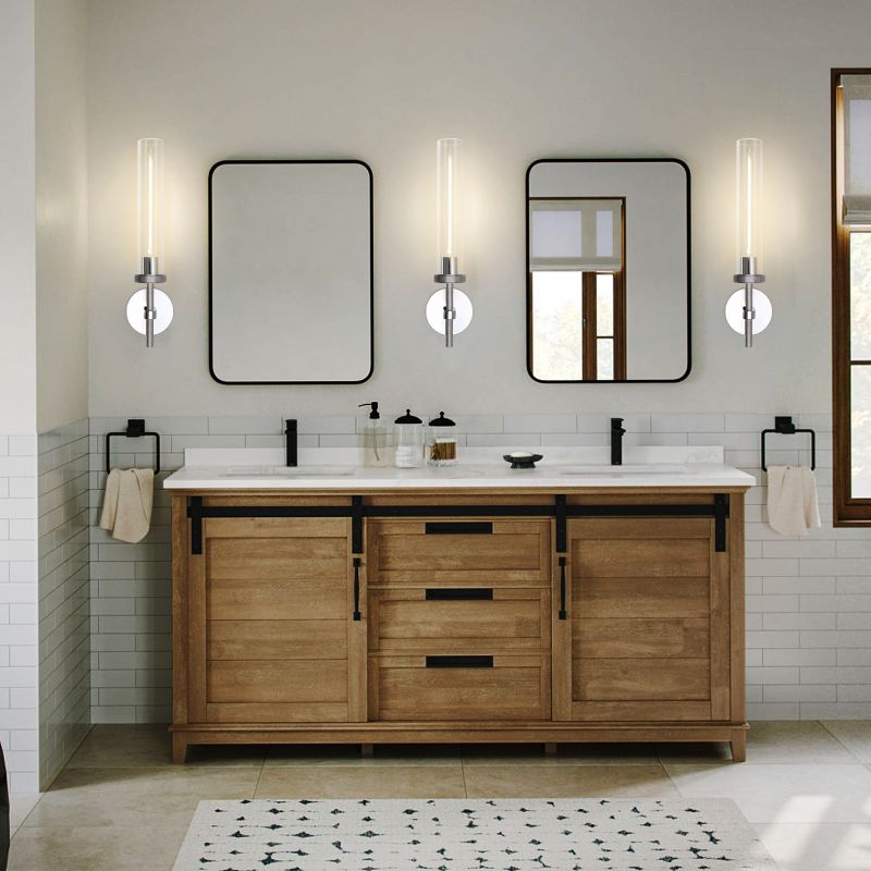 Applique en verre cristallin Laiton Dimmable Douille E26 Salon Chambre Couloir Montage vertical horizontal | Sansoti