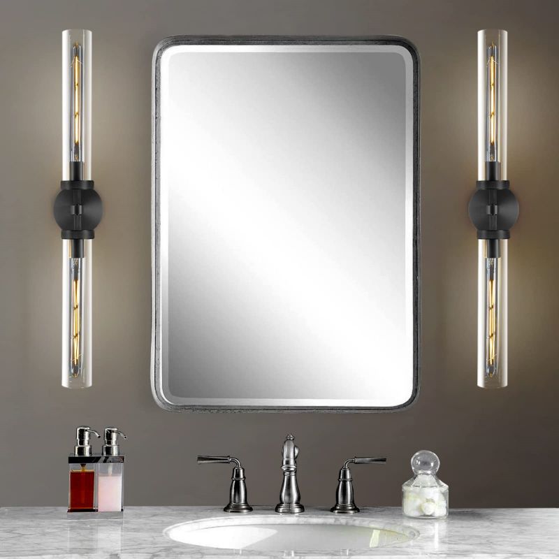 Applique en verre cristallin Laiton Dimmable Douille E26 Salon Chambre Couloir Montage vertical horizontal | Sansoti