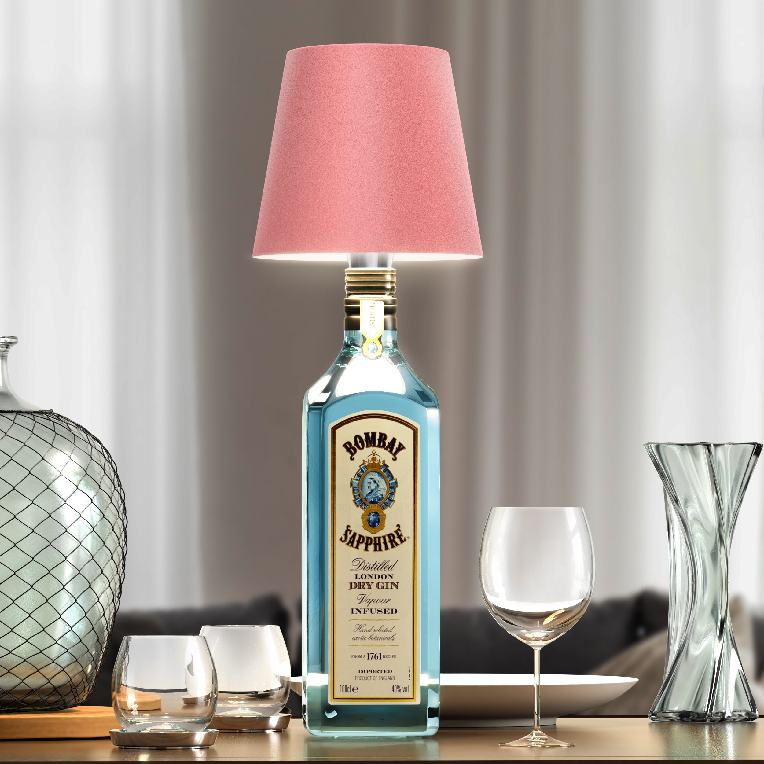Flessenlamp Draadloos Oplaadbaar LED Zwart 3000K USB-C Tafellamp Wijnfles Bar Sfeerverlichting | Sansoti