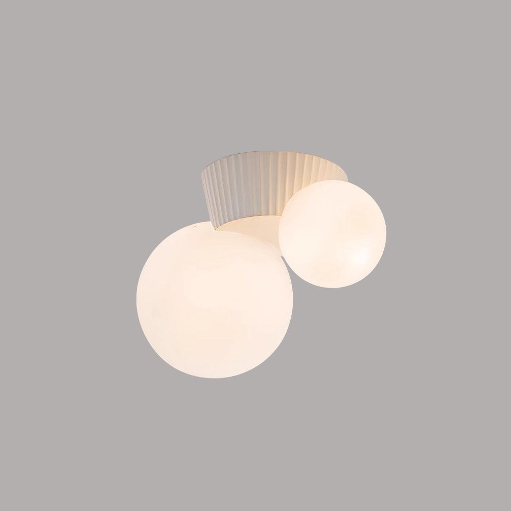 Hängeleuchte Decke 2 Lichtkugeln Resin Grün Wohnzimmer Schlafzimmer Flur Kugelleuchte Modernes Design | Restfield