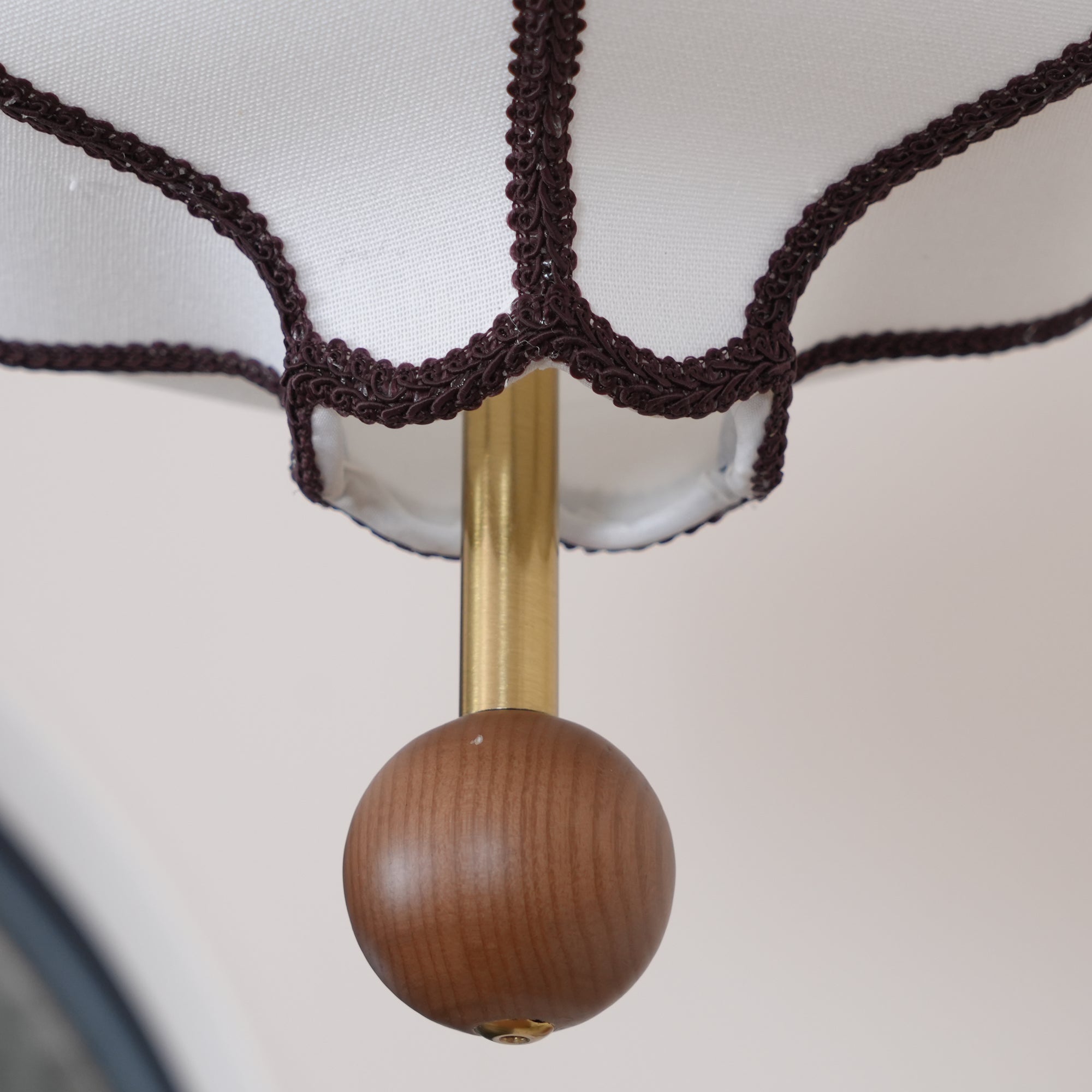Stoffen Hanglamp met Lantaarnvorm – Walnoot of Goud Frame – 25 tot 50 cm – Scandinavisch Design Plafondlamp | Sansoti