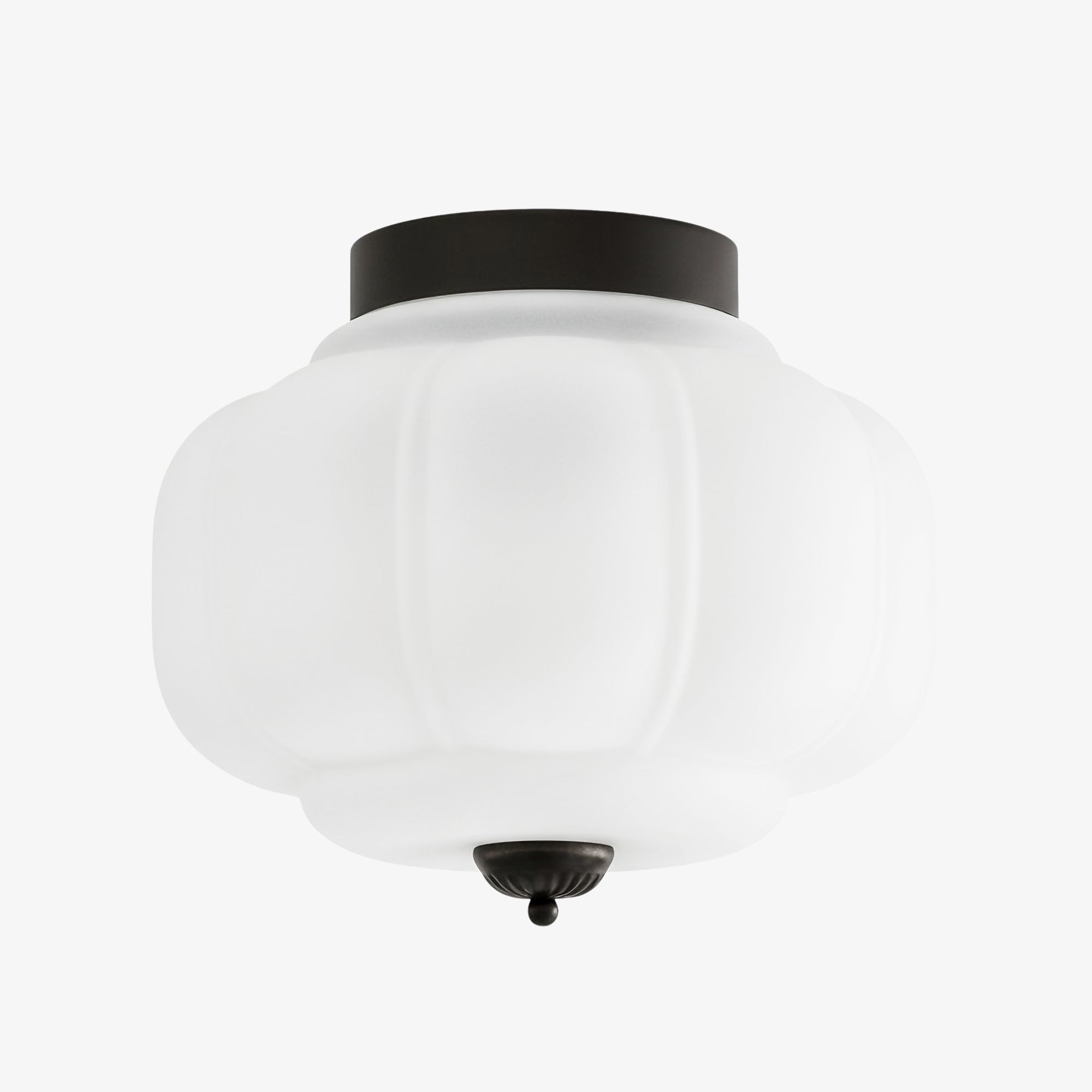 Retro Plafondlamp met Melkglazen Kap – Verfijnde Semi-Flush Mount Verlichting voor Moderne Interieurs | Sansoti