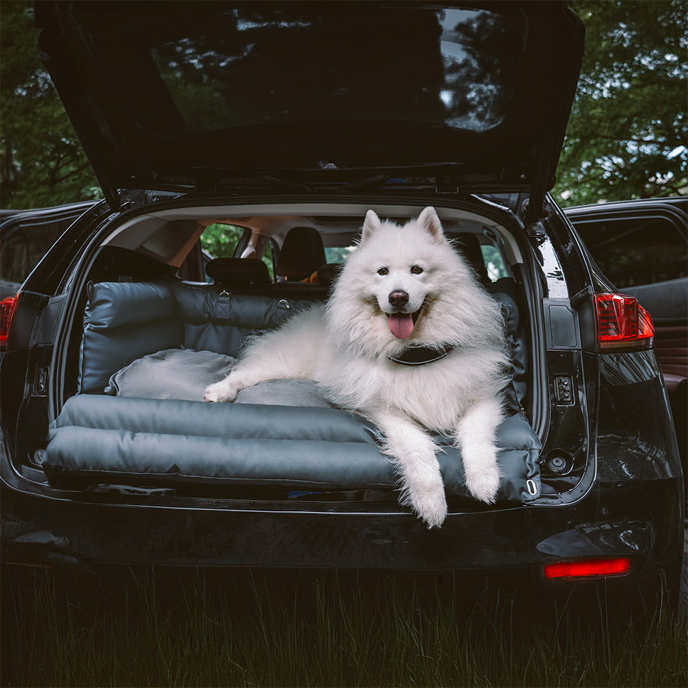 Hondenautostoel Luxe Kunstleer Reismand Large Deluxe Veilig & Comfortabel voor Middelgrote Grote Honden | Sansoti
